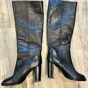 Kate Spade Black Leather Heeled Boots